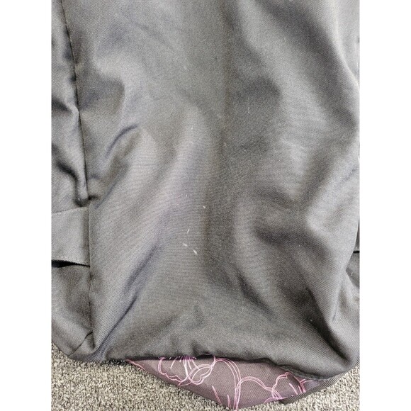 Vintage Jansport Duffel Bag Pink Black Floral Overnight Travel 23" X 14" x 11" - Picture 11 of 13